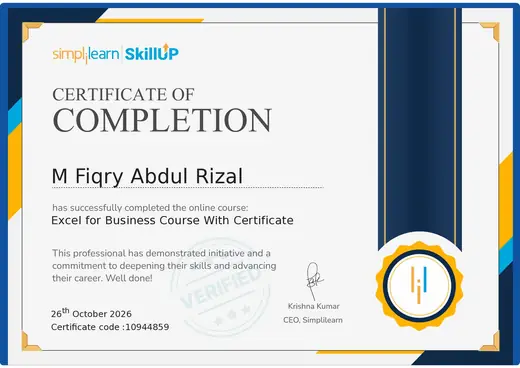 Excel for Business Course With Certificate