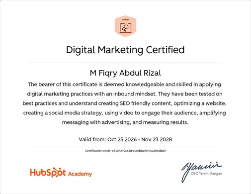 Digital Marketing Certified